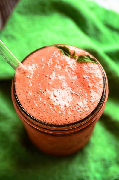 Smoothie de limonada de frutilla con aloe vera