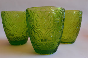 Set 6 Vasos Vidrio Bajo Lis  Verde
