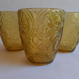 Set 6 Vasos Vidrio Bajo Lis  Ámbar