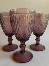 Set 6 Copas Vidrio Diamante VC   Palo de rosa