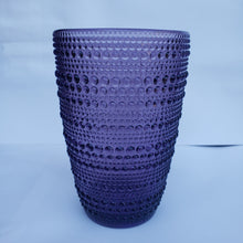 Set 6 Vasos Vidrio Alto Puntitos Ámbar