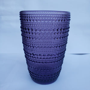 Set 6 Vasos Vidrio Alto Puntitos Rosado