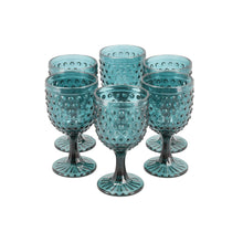 Set 6 Copas Vidrio  Puntos esmeralda