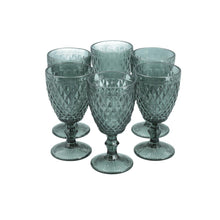 Set 6 Copas Vidrio Diamante  Rosada