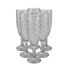 Set 6 Copas Champagne Rombos  Dorada