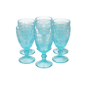 Set 6 Copas Vidrio Girasol  Rosada