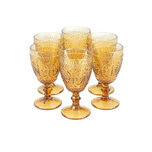 Set 6 Copas Vidrio Girasol  Rosada