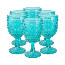 Set 6 Copas Vidrio  Puntos Lila
