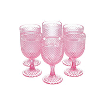 Set 6 Copas Vidrio  Panal  Rojas