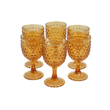 Set 6 Copas Vidrio  Puntos Azul