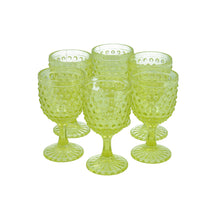 Set 6 Copas Vidrio  Puntos Lila