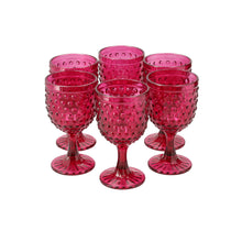 Set 6 Copas Vidrio  Puntos Azul