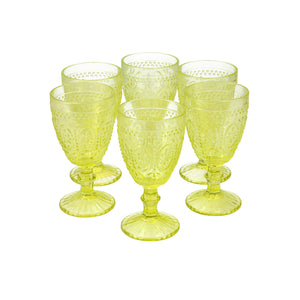 Set 6 Copas Vidrio Girasol  Rosada