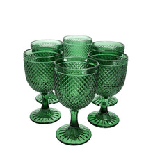 Set 6 Copas Vidrio  Panal  Rojas