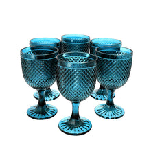 Set 6 Copas Vidrio  Panal  Rojas