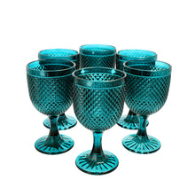 Set 6 Copas Vidrio  Panal  Rojas