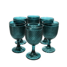 Set 6 Copas Vidrio  Panal  Rojas