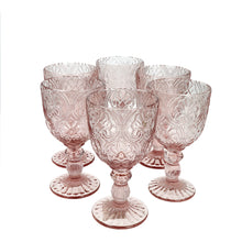 Set 6 Copas Vidrio Lis  Azul