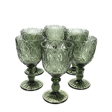 Set 6 Copas Vidrio Lis  Azul