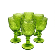 Set 6 Copas Vidrio Lis  Azul
