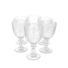 Set 6 Copas Vidrio Lis  Azul