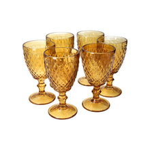 Set 6 Copas Vidrio Diamante  Rosada