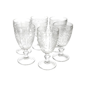 Set 6 Copas Vidrio Girasol  Rosada