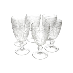 Set 6 Copas Vidrio Girasol  Transparente