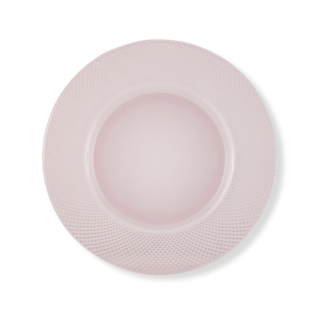 Set 8 platos base panal rosa