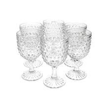 Set 6 Copas Vidrio  Puntos Transparente