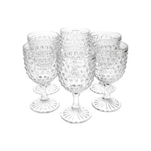 Set 6 Copas Vidrio  Puntos Verde Botella
