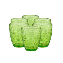 Set 6 Vasos Vidrio Bajo Lis  Verde