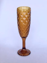 Set 6 Copas Champagne Rombos  Dorada