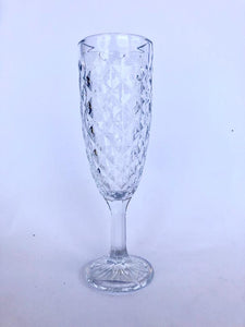 Set 6 Copas Champagne Rombos  Dorada